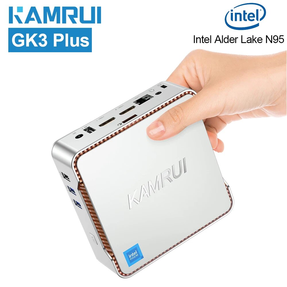 KAMRUI GK3Plus ̴ PC,  12  N95 DDR4, 16GB SSD, 512GB NVMe,  11  ̹ ǻ, HDMI,  5, VGA ̴ ũž